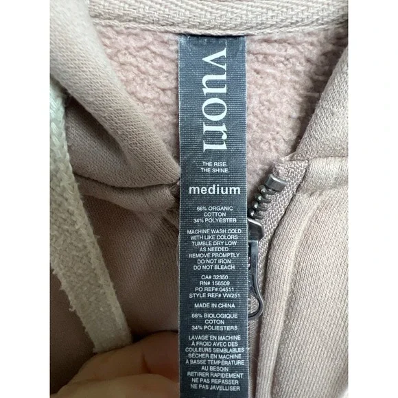 Vuori Restore Dusty Rose Zip Up HoodieSweatshirt Women's M Cozy Comfort Oversize - Picture 5 of 10